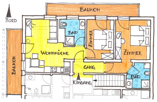 Grundriss Ferienwohnung Hoher Bösring