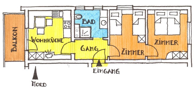 Grundriss Ferienwohnung Golzentipp